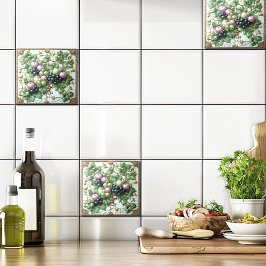 Azulejo De Cerâmica Maçãs De Maçã De Maçã De Vinho Dourado