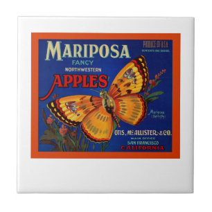 Azulejo De Cerâmica Maçãs de Mariposa