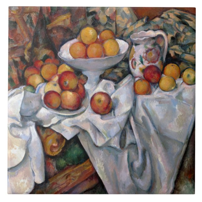 Azulejo De Cerâmica Maçãs e Laranjas, Paul Cezanne, 1895-1900 (Frente)