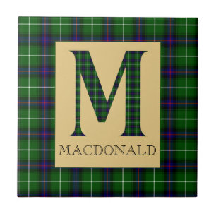 Azulejo De Cerâmica MacDonald Tartan Monograma M