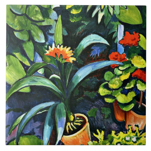 Azulejo De Cerâmica Macke - Flores no Jardim (Frente)