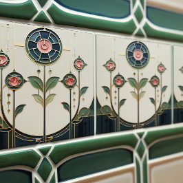 Azulejo De Cerâmica Mackintosh Art Deco Abstrato Floral Wall Decor