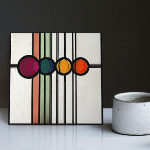 Azulejo De Cerâmica Mackintosh Art Deco Abstrato Floral Wall Decor