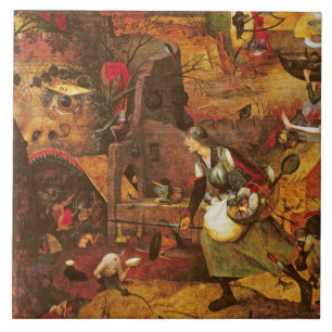 Azulejo De Cerâmica Mad Meg (Dull Gret), Pieter Bruegel