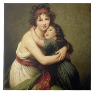 Azulejo De Cerâmica Madame Vigee-Lebrun e sua filha