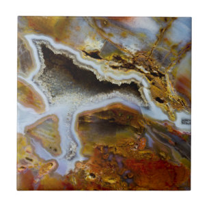 Azulejo De Cerâmica Madeira Petrificada com cristais