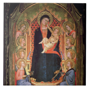 Azulejo De Cerâmica Madonna e criança, 1347