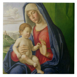 Azulejo De Cerâmica Madonna e criança, 1490s