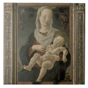 Azulejo De Cerâmica Madonna e criança (óleo no painel)