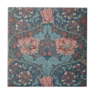 Azulejo De Cerâmica Madressilva por William Morris, Arte de Flores Vin