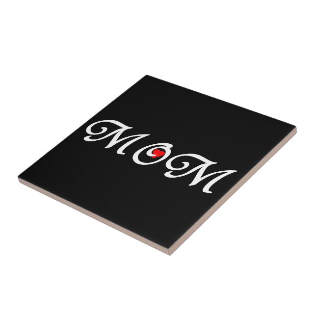 Azulejo De Cerâmica Mãe com coração vermelho (Lateral)