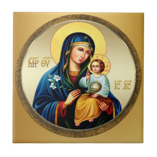 Azulejo De Cerâmica Mãe de Deus, virgem maria
