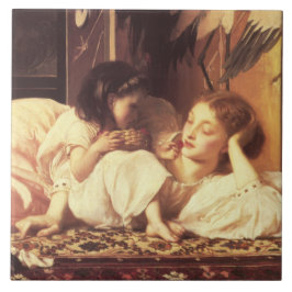 Azulejo De Cerâmica Mãe e Criança (Mulher e Filha)