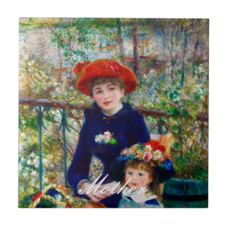 Azulejo De Cerâmica Mãe e Filho de Renoir