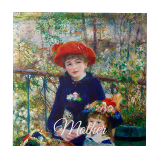 Azulejo De Cerâmica Mãe e Filho de Renoir