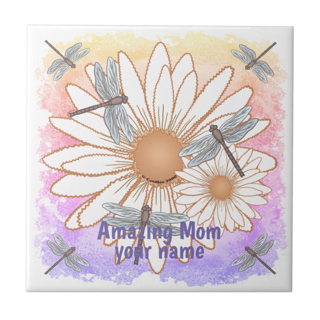 Azulejo De Cerâmica Mãe incrível (Frente)