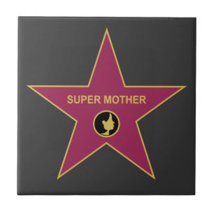Azulejo De Cerâmica Mãe super - estrela da mãe de Hollywood