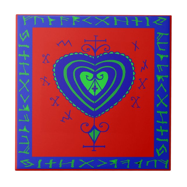 Azulejo De Cerâmica Mãe Terrena VooDoo (Frente)