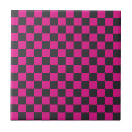 Azulejo De Cerâmica Magenta and smoke checkerboard pattern