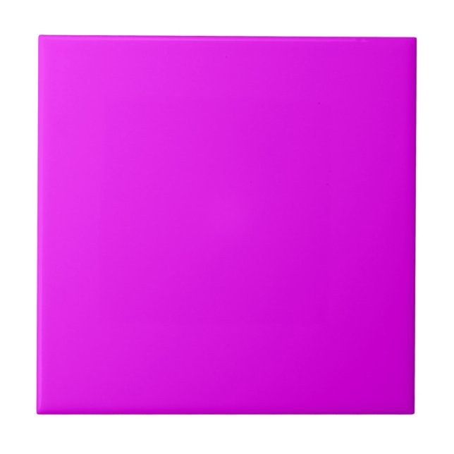 Azulejo De Cerâmica Magenta brilhante (Frente)