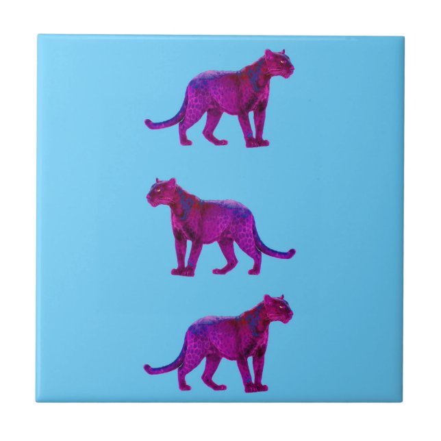 Azulejo De Cerâmica Magenta Panthers (Frente)