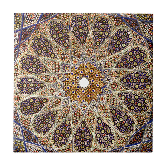 Azulejo De Cerâmica Magia de areia e oriente (Frente)