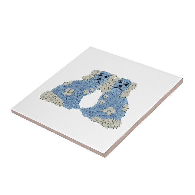 Azulejo De Cerâmica Magnolia Staffordshire Dogs Ginger Jars Art (Lateral)