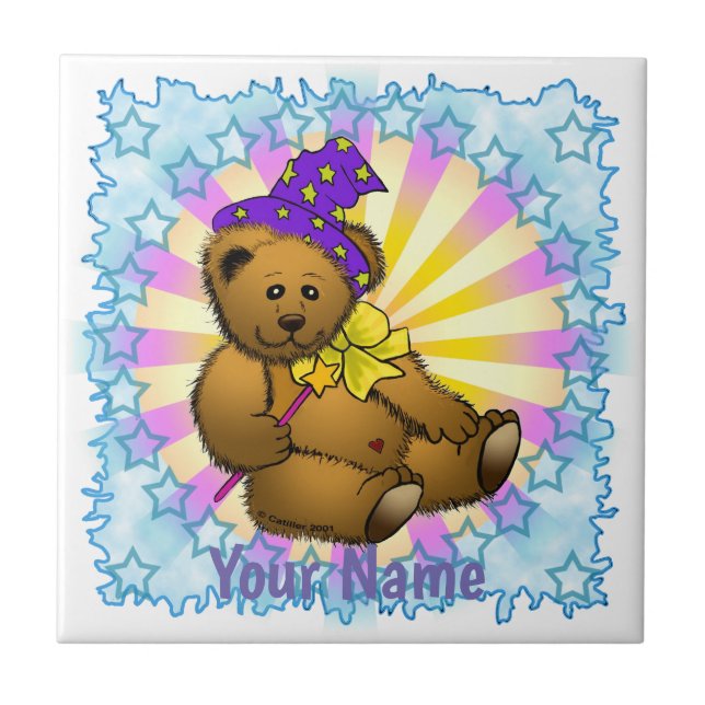 Azulejo De Cerâmica Mago urso  (Frente)