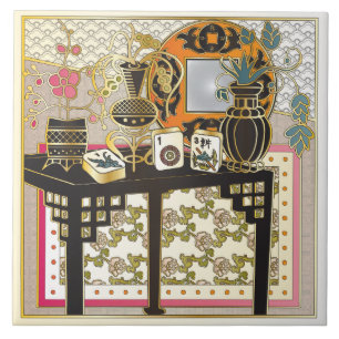 Azulejo De Cerâmica Mah Jongg Mesa