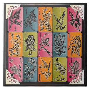 Azulejo De Cerâmica Mah Jongg One Bams