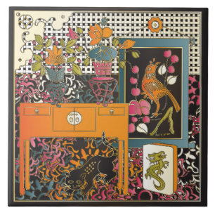 Azulejo De Cerâmica Mah Jongg Orange Mesa