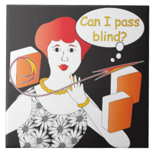 Azulejo De Cerâmica Mah Jongg Sayings Pass Blind