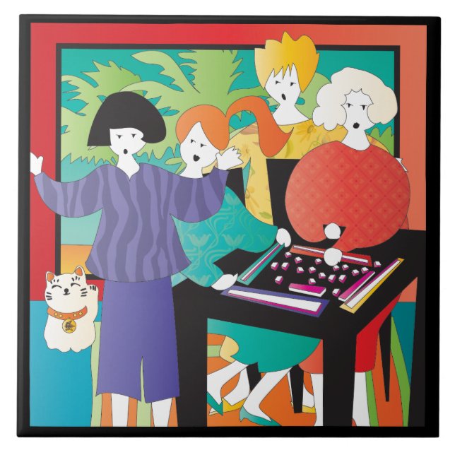 Azulejo De Cerâmica Mah Jongg Winner2 (Frente)