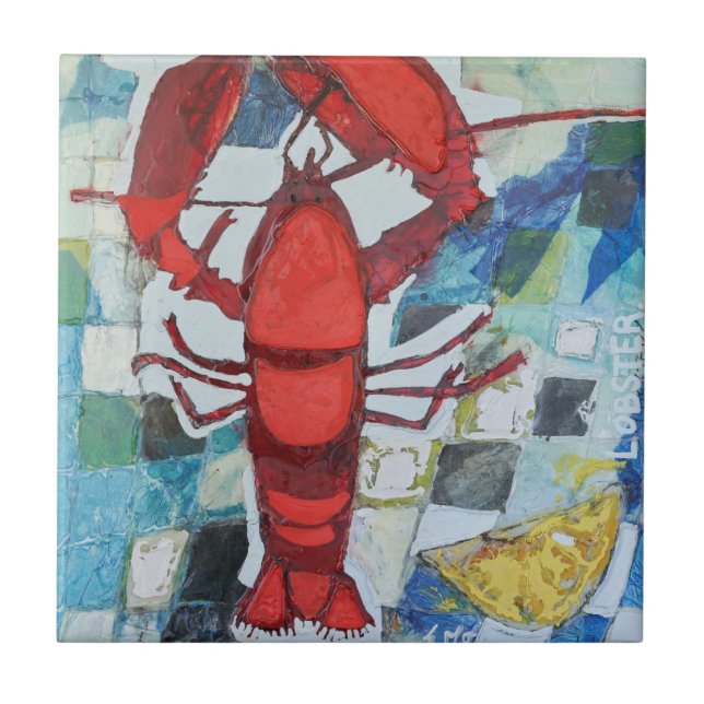 Azulejo De Cerâmica Maine Lobster (Frente)