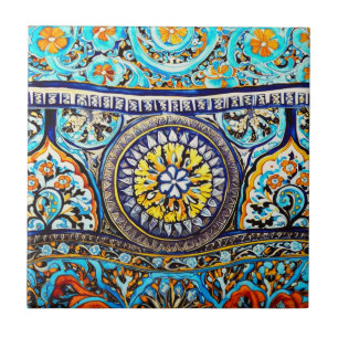 Azulejo De Cerâmica Maiolica Floral espanhola italiana medieval