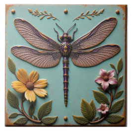 Azulejo De Cerâmica Majestoso Voo de Anisoptera