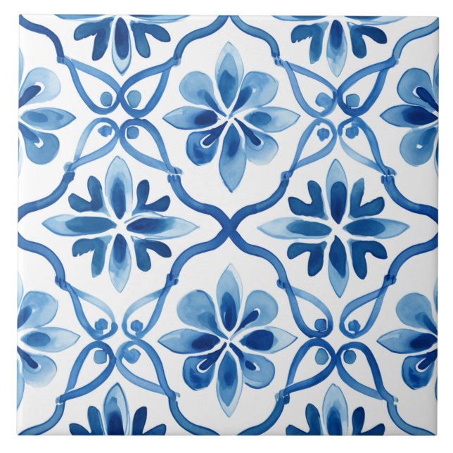 Azulejo De Cerâmica Majolica,azulejos azuis,azulejos Sicilianos,Azulej (Frente)