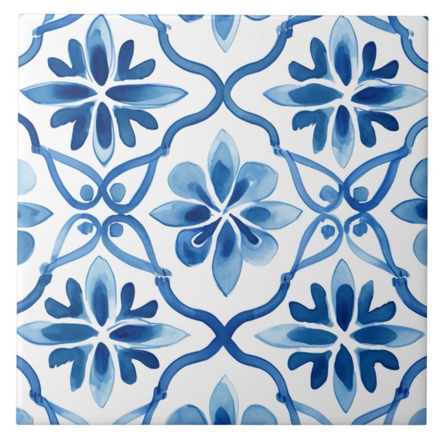 Azulejo De Cerâmica Majolica,azulejos azuis,azulejos Sicilianos,Azulej (Frente)