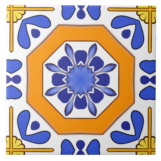 Azulejo De Cerâmica Majolica,azulejos do Mediterrâneo (Frente)