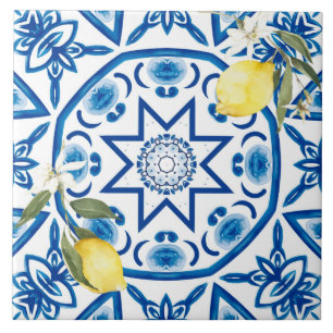 Azulejo De Cerâmica Majolica,limão,azulejos Sicilianos,Azulejo cerâmic