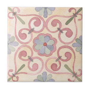 Azulejo De Cerâmica Majolica Watercolor