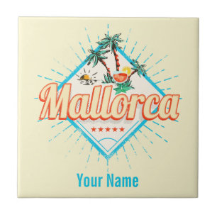 Azulejo De Cerâmica Majorca Balearic Island Retro Parrot Vintage