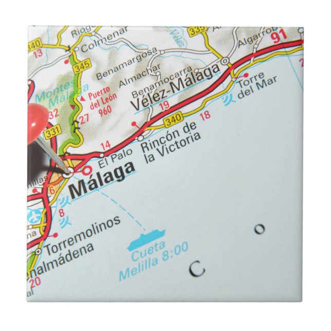 Azulejo De Cerâmica Malaga, espanha (Frente)