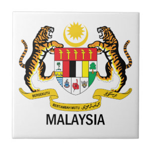 Azulejo De Cerâmica MALAYSIA - emblema/bandeira/símbolo/brasão