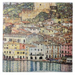 Azulejo De Cerâmica Malcesine am Gardasee, por Gustav Klimt<br><div class="desc">Malcesine am Gardasee,  famosa pintura de Gustav Klimt,  1913.</div>