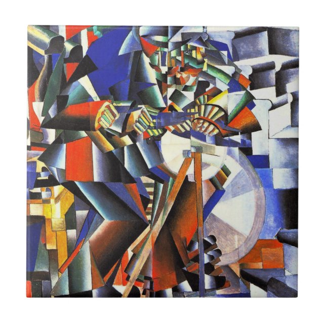 Azulejo De Cerâmica Malevich Kazimir O Knifegrinder (Frente)