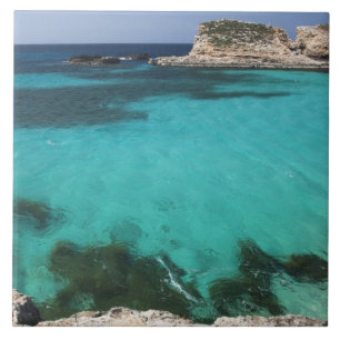 Azulejo De Cerâmica Malta, Ilha Comino, A Lagoa Azul