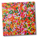 Azulejo De Cerâmica Manchas Coloridas do Arco-Íris<br><div class="desc">Super doce impressão, com os sprinkles sorvetes do arco-íris, sempre populares. Excelente para o sorvete ou amante de doces. Quão fofo isto seria num compro de sorvetes ou numa padaria? Quer queiras usar este azulejo como uma pequena porta copos ou trivit para uma bebida ou prato... ou queres ficar grande...</div>
