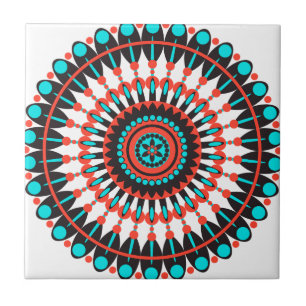 Azulejo De Cerâmica Mandala Americana Nativa