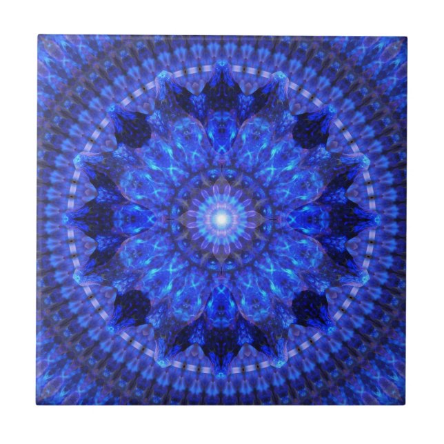 Azulejo De Cerâmica Mandala Azure do protetor (Frente)